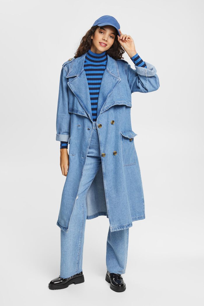 Denim-Trenchcoat