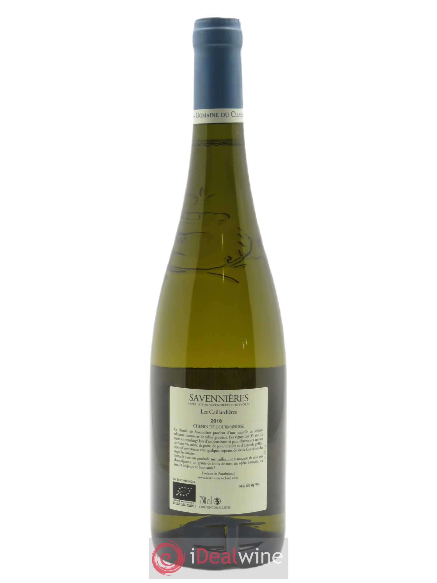 Savennières Les Caillardières Closel (Domaine du) - Château des Vaults  2018 - Lot de 1 Bouteille
