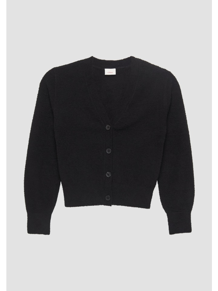 s.Oliver Strickjacke langarm in Schwarz günstig kaufen