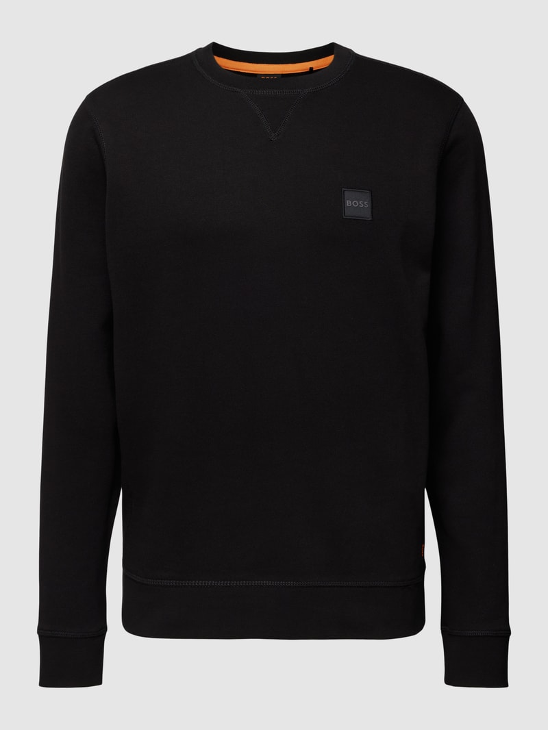 Sweatshirt mit Logo-Patch Modell 'WESTART' in schwarz