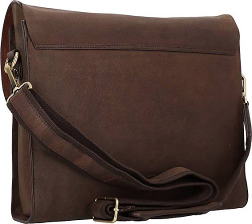 Klondike 1896 Brett Messenger Leder 38 cm Laptopfach