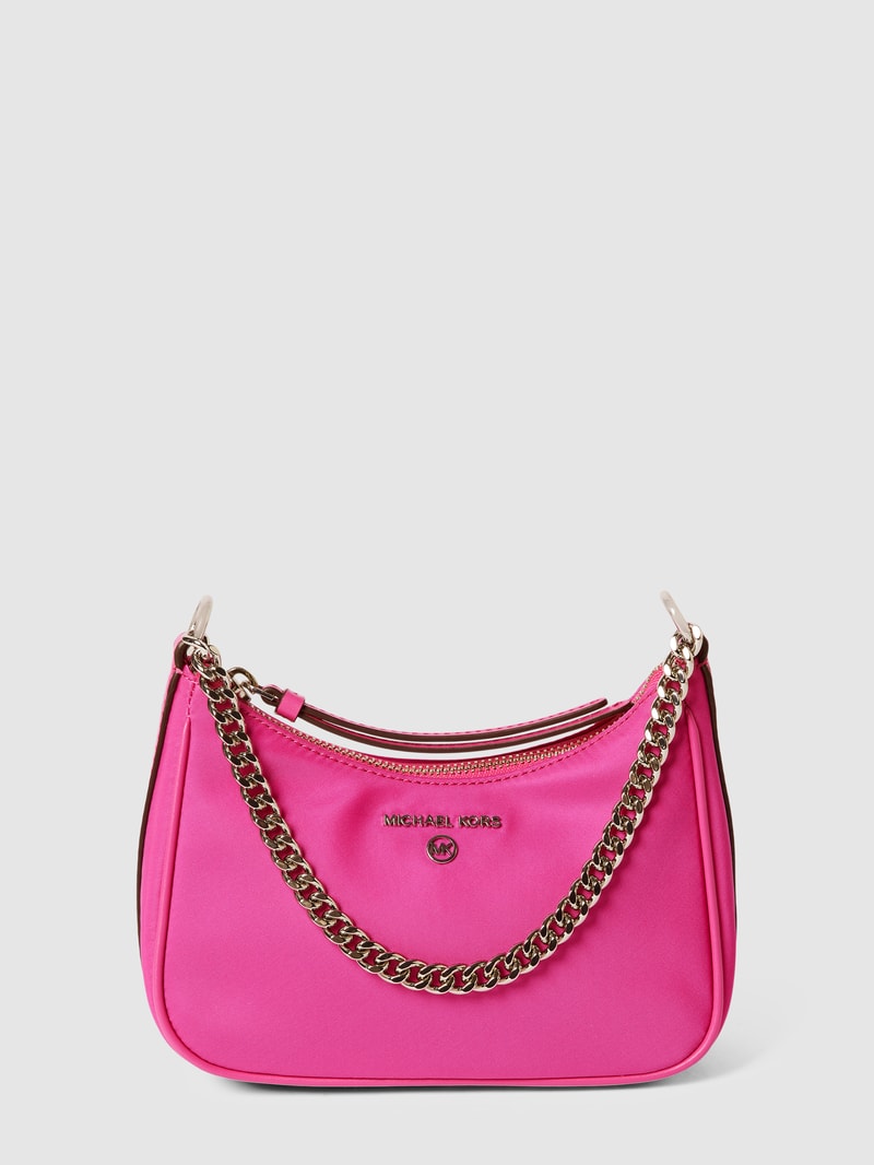 Saddle Bag mit Henkel in metallic in pink