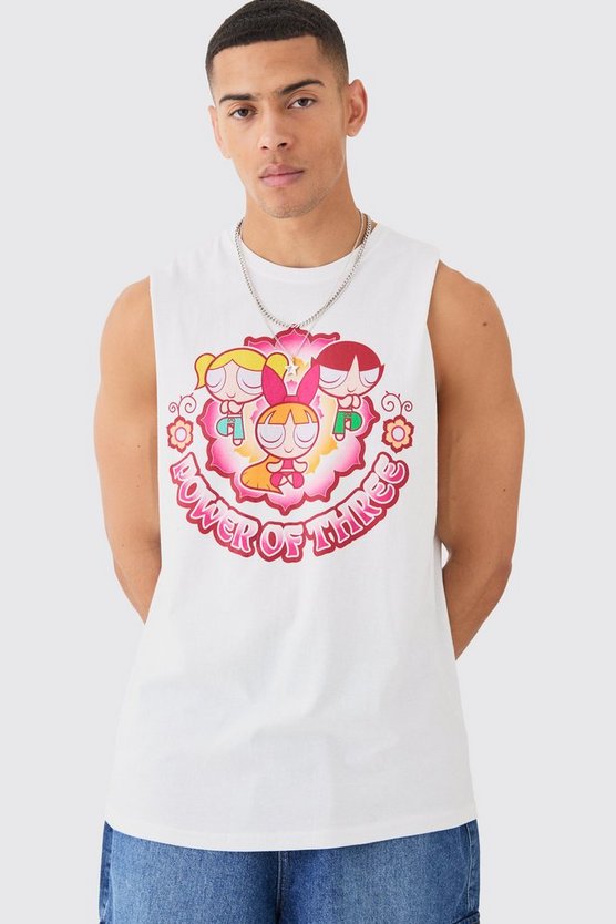 Oversize Tanktop mit lizenziertem Powerpuff-Print