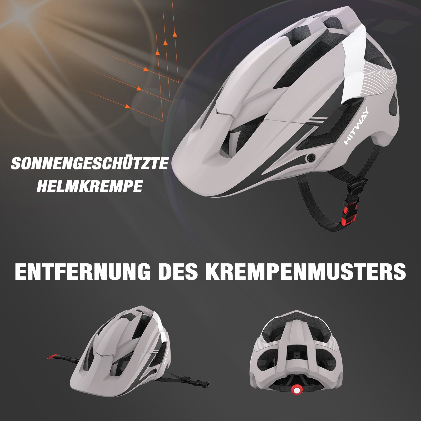 HITWAY Fahrradhelm TK6, Radhelm FahrradHelm für Pendeln SportHelm 58-61CM