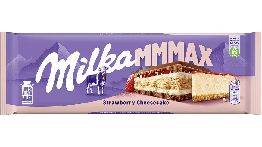 Milka Schokoladentafel Strawberry Cheesecake MMMAX 300 g