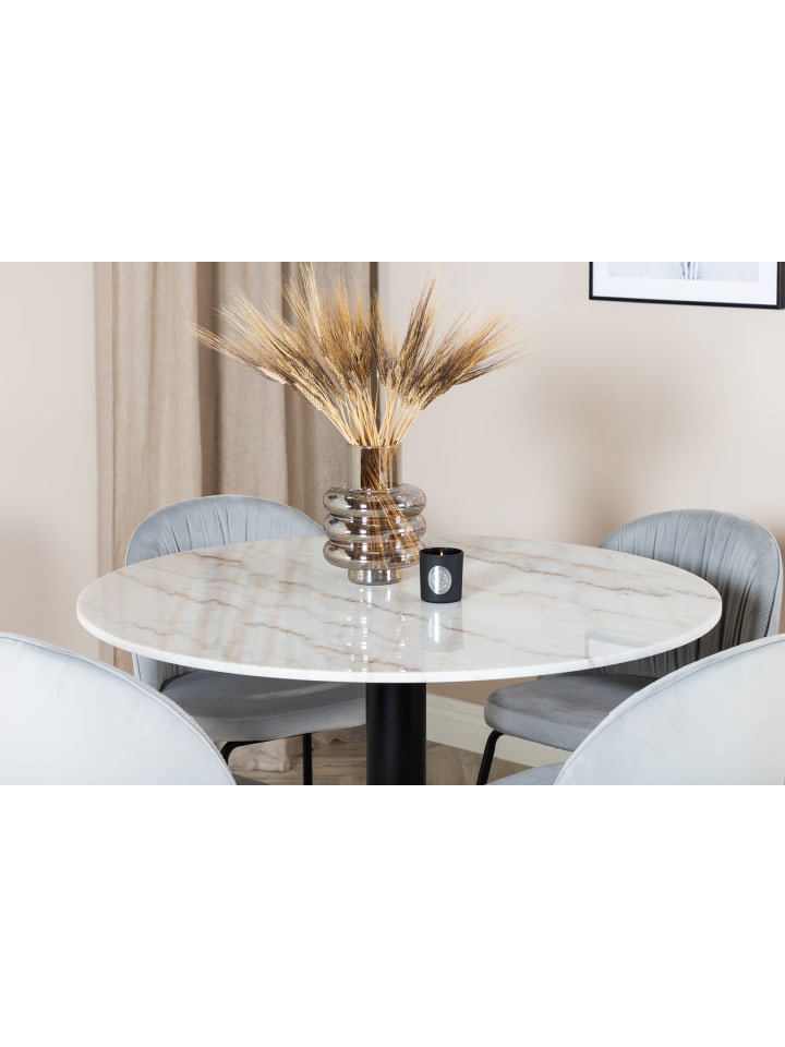 ebuy24 Essgruppe Estelle 80 (5-teilig) Grau 106 x 106 cm günstig kaufen onesize