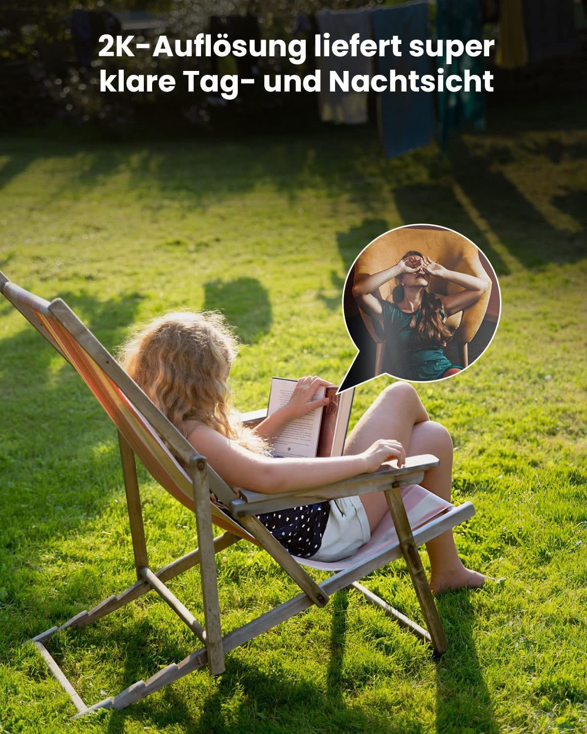 ieGeek ieGeek 2K Überwachungskamera Aussen WLAN PTZ IP Kamera überwachung Überwachungskamera (AuBenbereich, Outdoor, außen, 3dBi wifi antenna, Alarmbenachrichtigung, Videoverlauf,Mit der Familie teilen,All-in-1 APP, WiFi Dome Camera,Farbiger Nachsich