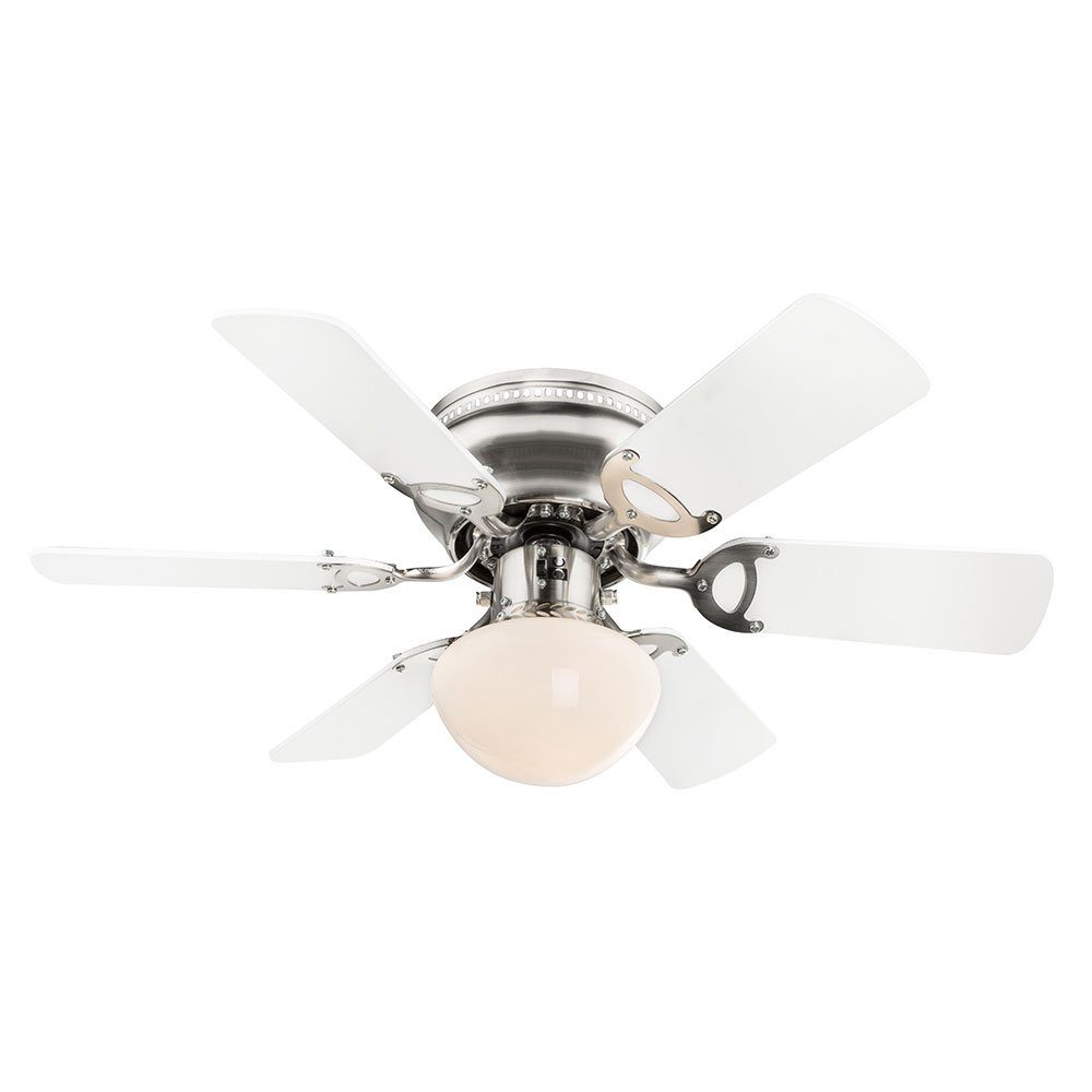 Globo Deckenventilator, Deckenventilator mit Licht Fernbedienung 3 Stufen Weiß