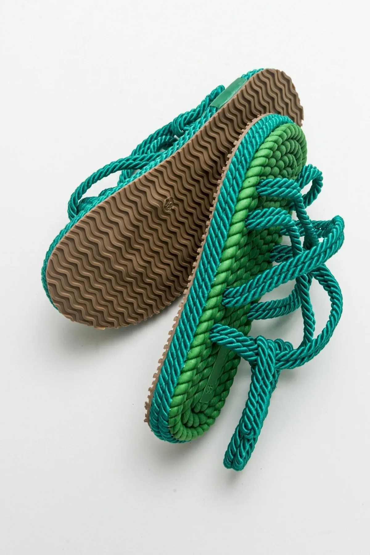 Luvi  Ip-grüne Damensandalen