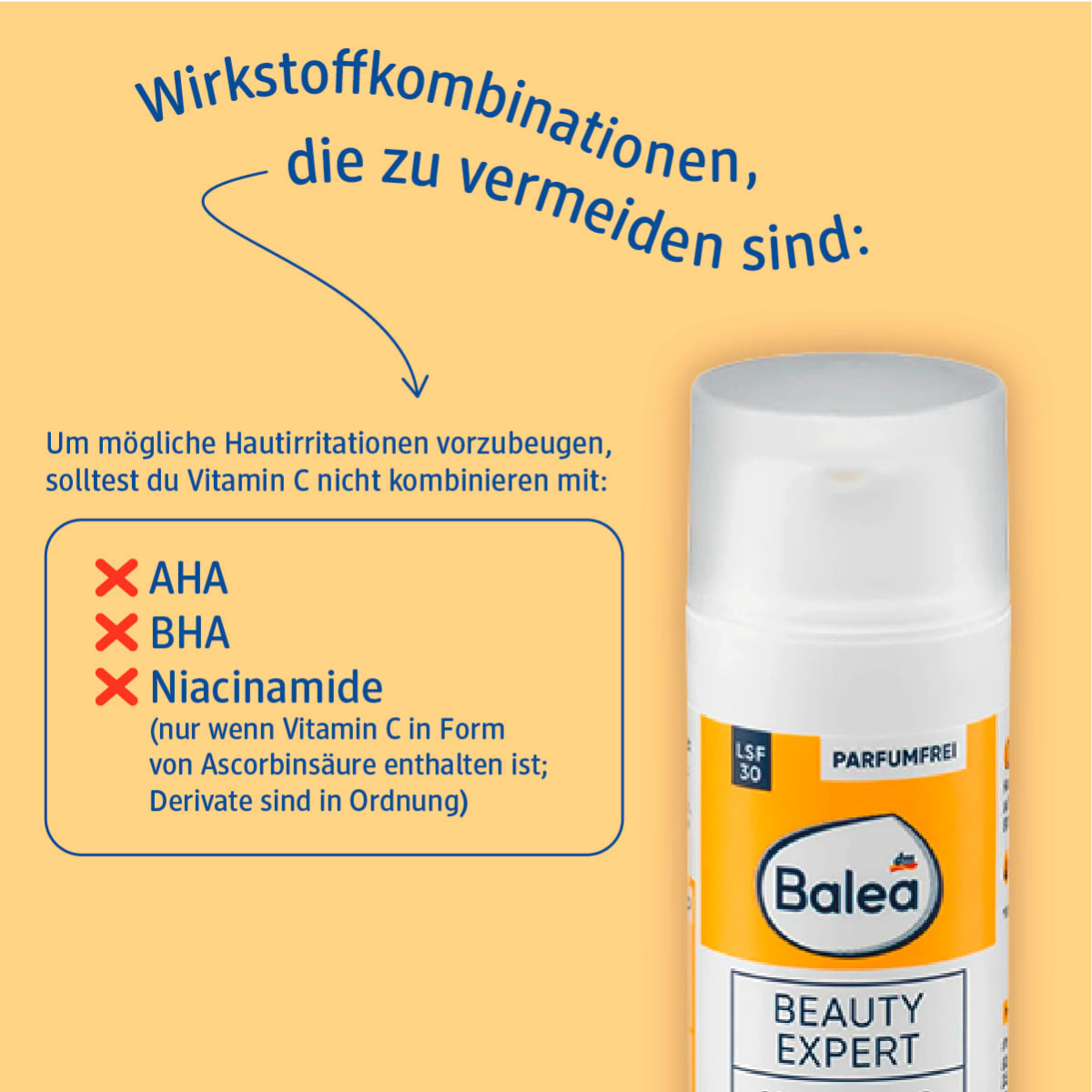 Gesichtsserum Beauty Expert Vitamin C Serum-Creme LSF 30, 50 ml