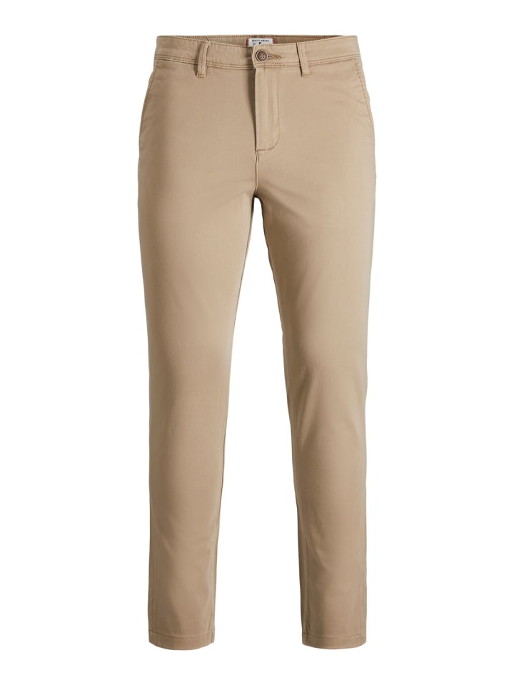 Jack & Jones Stoffhose / Chino JPSTMARCO JJBOWIE slim in Beige günstig kaufen