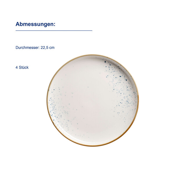 Kombiservice Pintar, Blaue Sprenkel, 16-tlg.