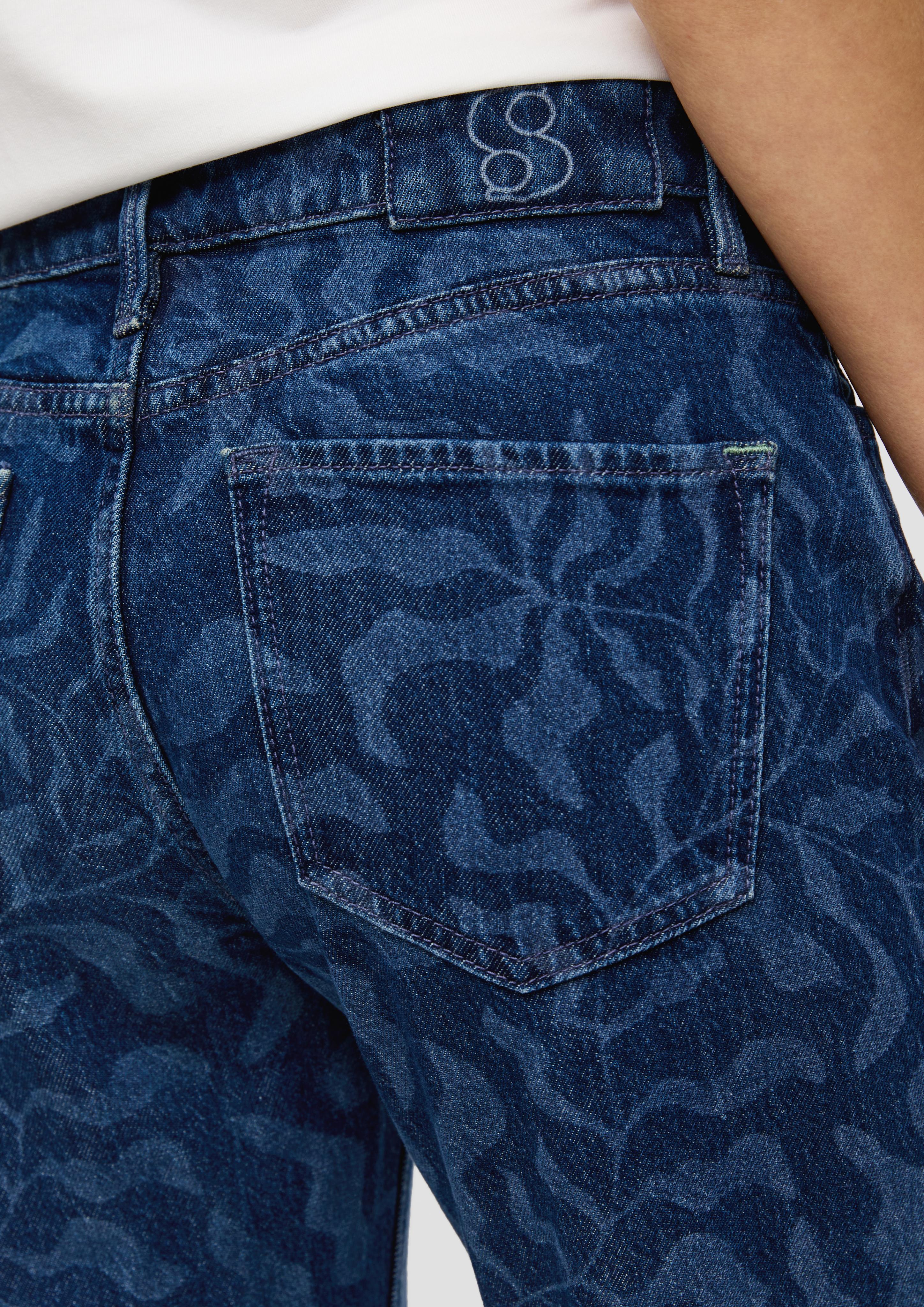 360° Denim / Cropped Jeans Karolin / Regular Fit / Mid Rise / Straight Leg / All-over-Muster  2143851-57Z2