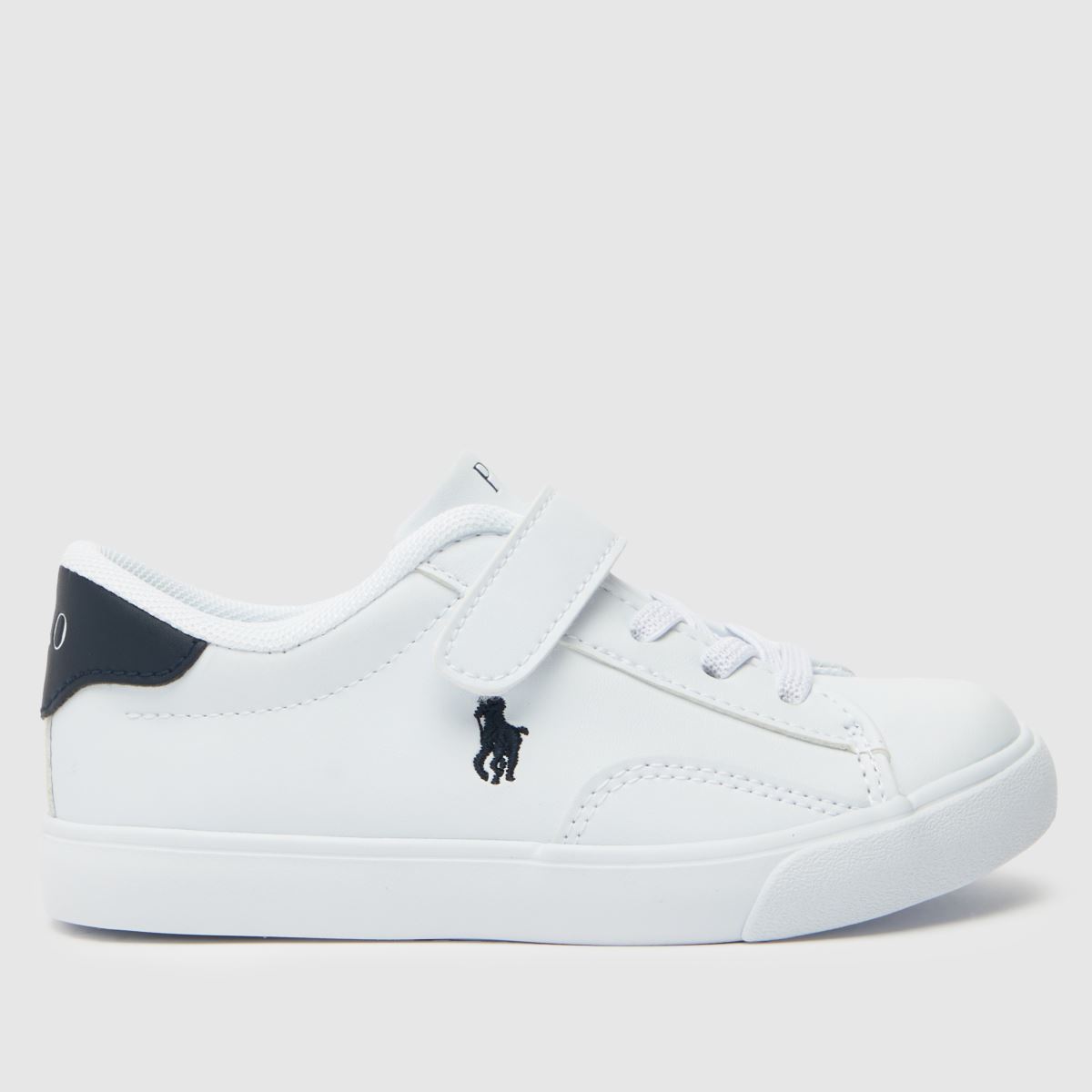 Polo Ralph Lauren vita & marinblå Theron v pojkar småbarnssneakers