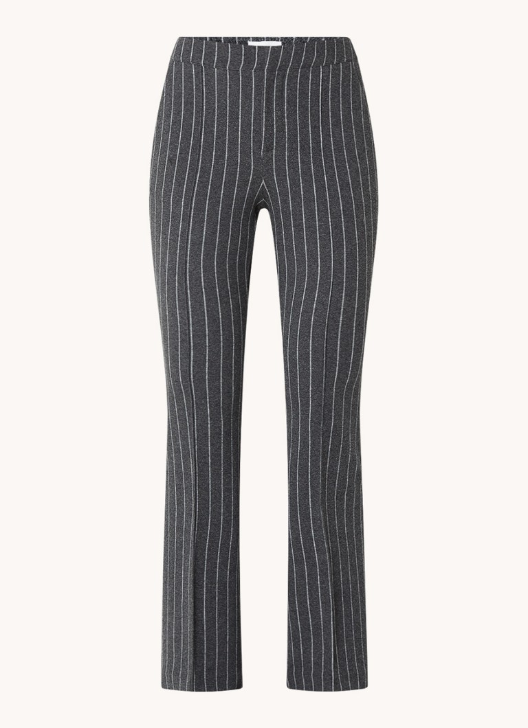 Spodnie Claudie Pierlot Fine Stripe Mid-Rise Flared