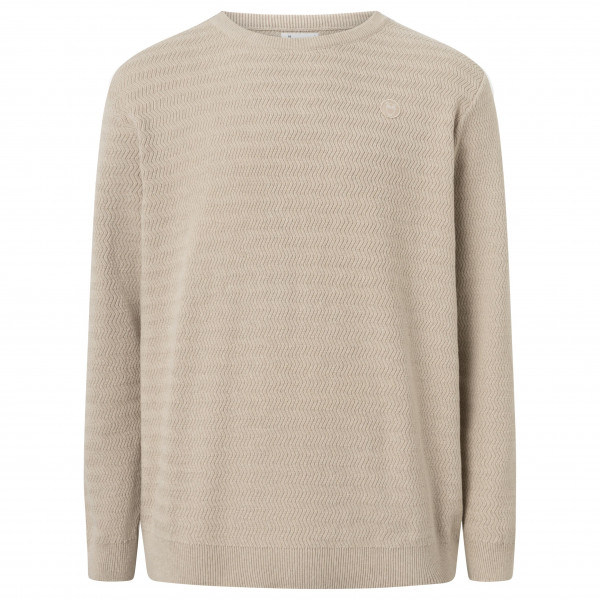 KnowledgeCotton Apparel - Zig-Zag Badge Knit O-Neck - Pullover
