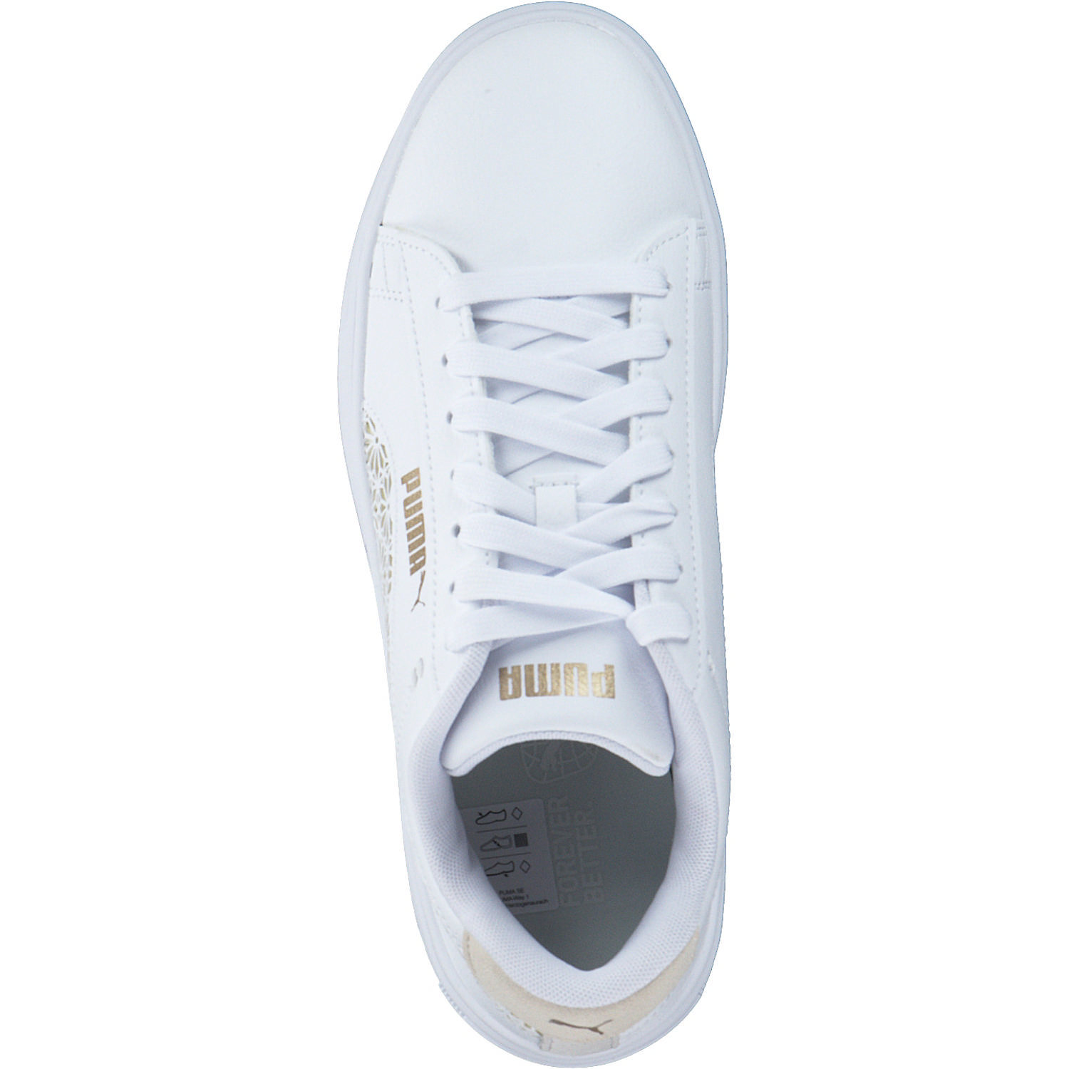 Puma Smash Platform v3 Laser Cut 389403, Schnürschuhe, Damen, white/pris