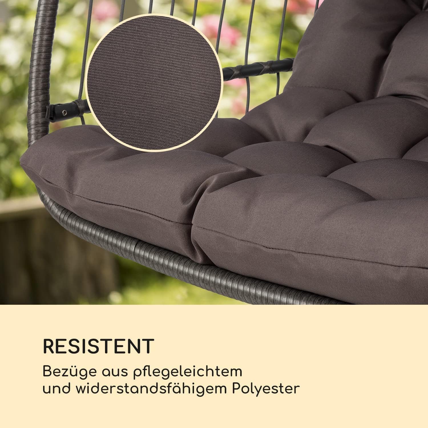 DOTMALL Gartenstuhl ProGarden Relax-Hängesessel mit Gestell dunkelgrün