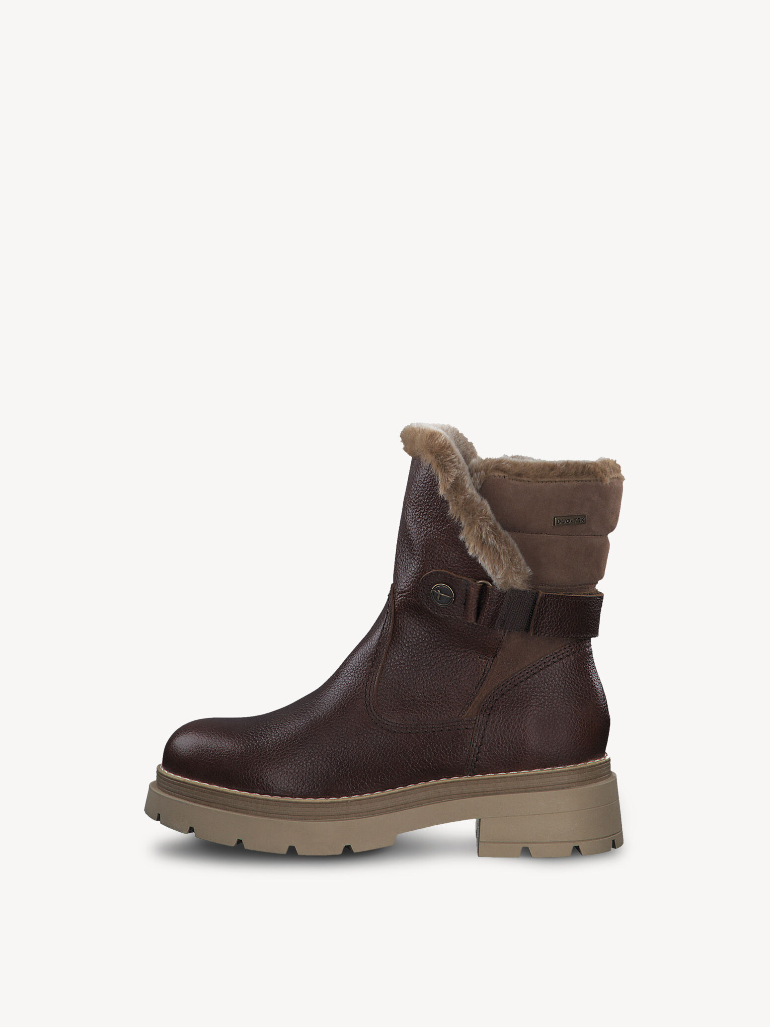 Bottine en cuir - marron doublure chaude
