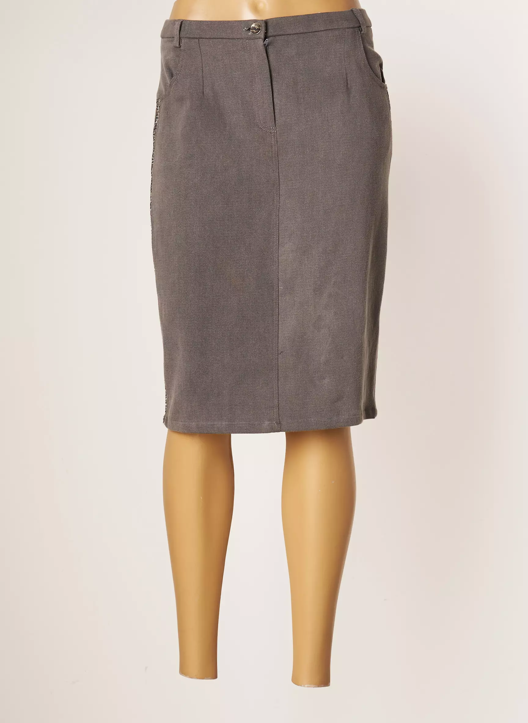 Jumfil Jupes Mi Longues Femme couleur gris