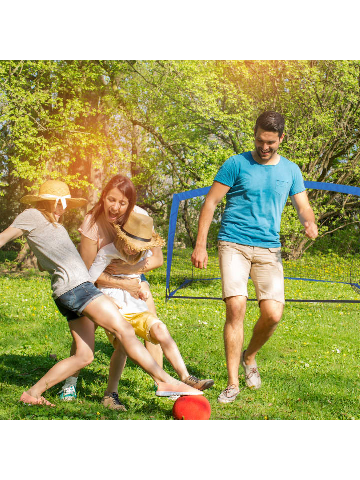 relaxdays Fußballtor in Blau/ Schwarz - (B)195 x (H)115 x (T)115 cm günstig kaufen onesize