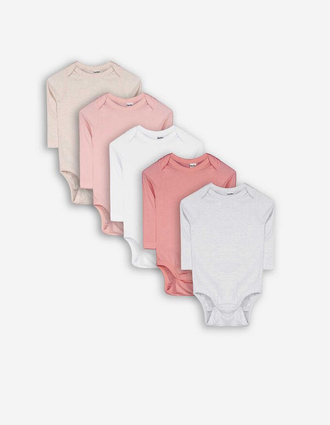 Langarmbody - 5er-Pack
