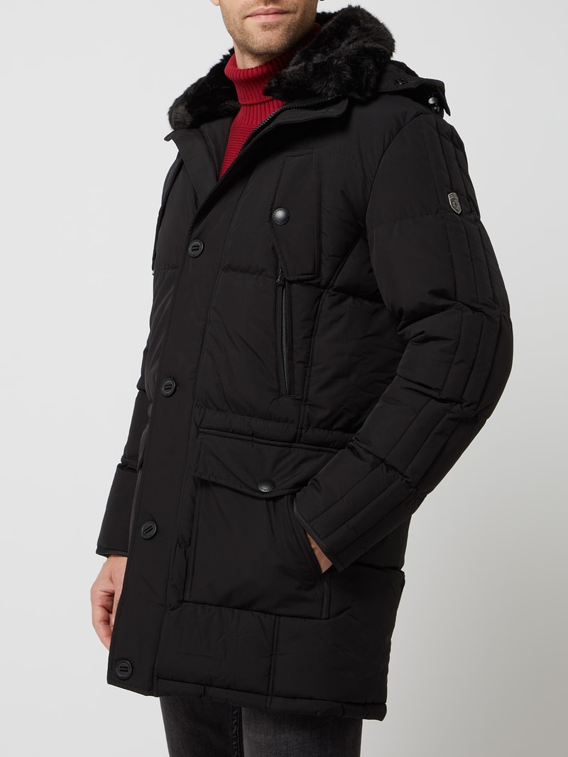 Centauri 44 Funktionsjacke mit abnehmbarer Kapuze in schwarz