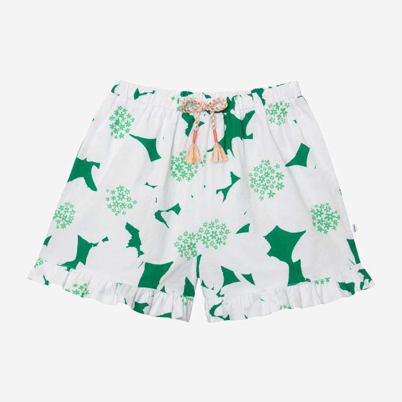 Short fille maxi fleurs vert Catimini