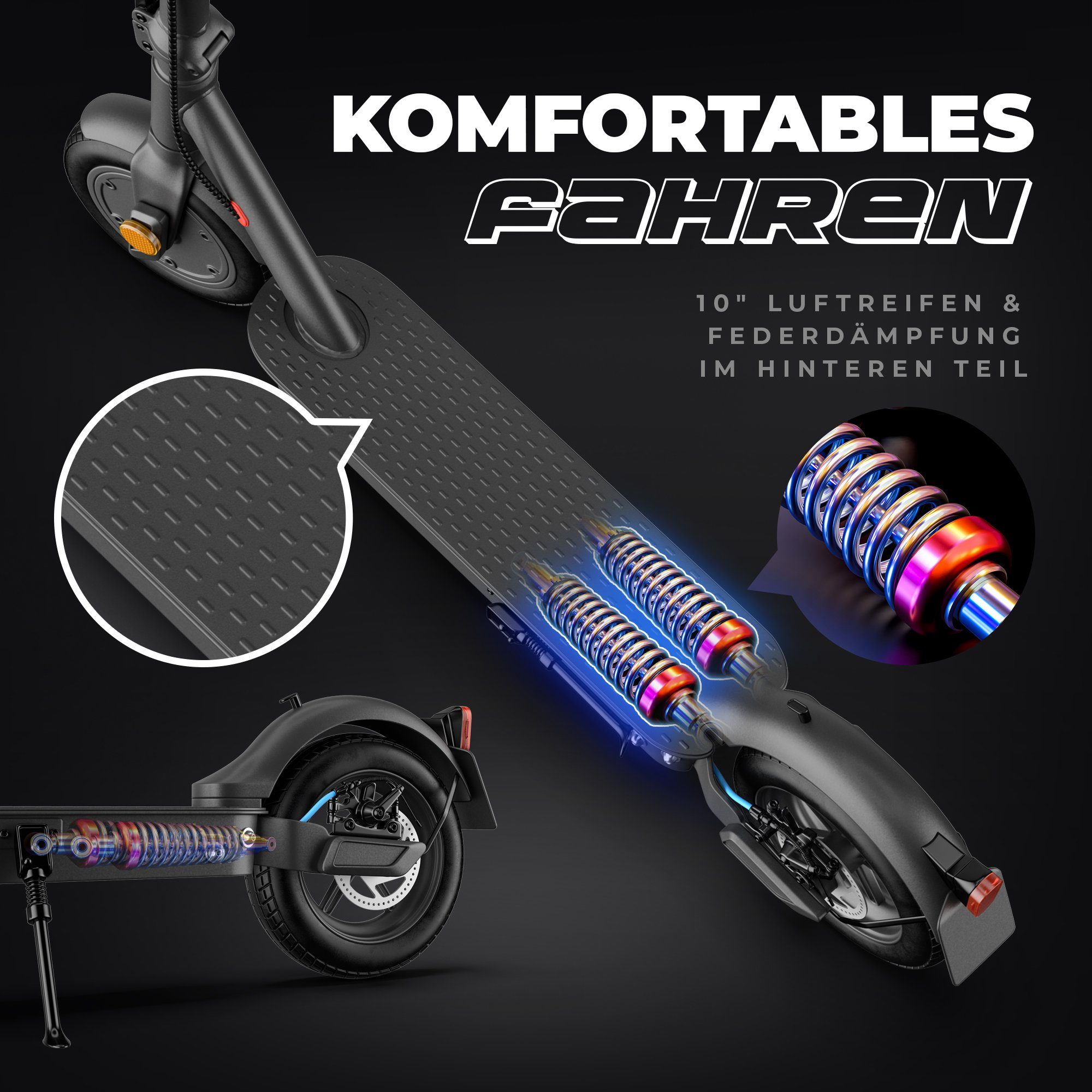 DIGGER E-Scooter ES3 Digger Jubelt faltbarer E-Scooter 360Wh Akku und Straßenzulassung