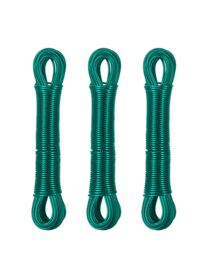relaxdays 3 x Wäscheleine in Grün - 20 m günstig kaufen onesize