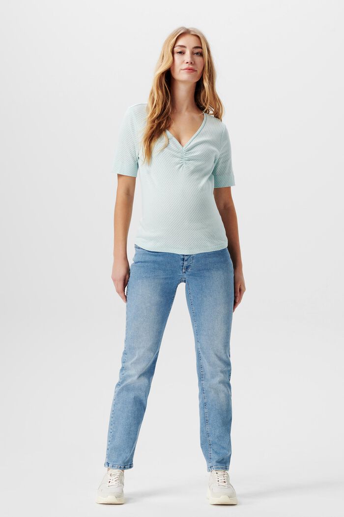 Jeans mit geradem Beinverlauf und Überbauchbund
