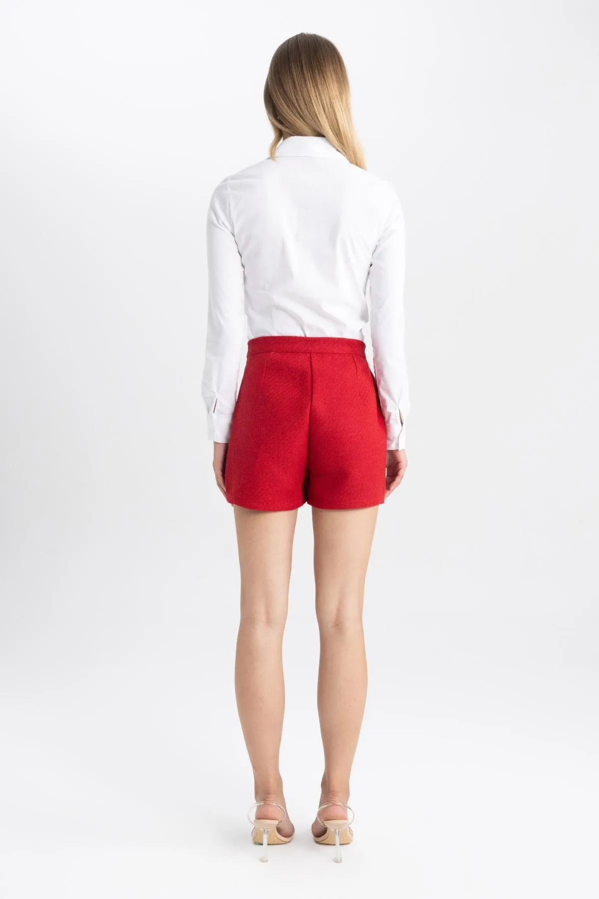 DeFacto  Tweed-Shorts mit hoher Taille und kurzem Bein X2391az23wn