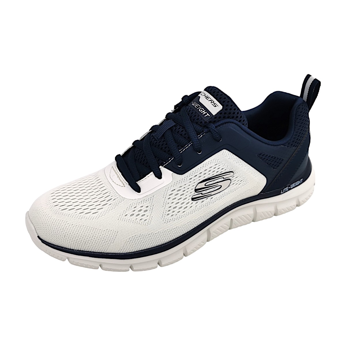 Skechers Track - Broader 232698 Weiß OWNV offwhite/ navy