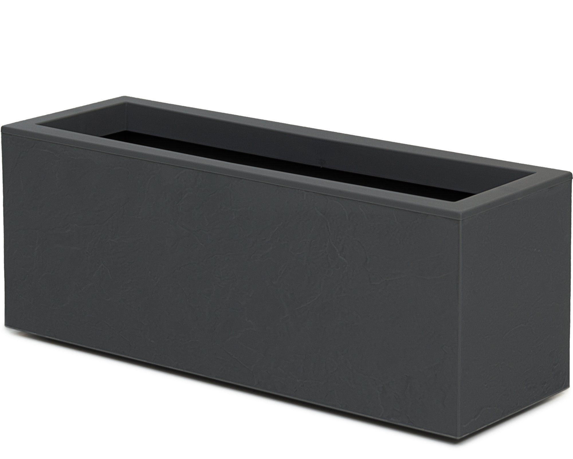 ONDIS24 Pflanzkübel Balkonkasten mit Wasserspeicher, 25L Pflanzvolumen, Pflanzkübel, Vulkan/Basalt, rechteckig, Blumentopf, Balkon Terrasse
