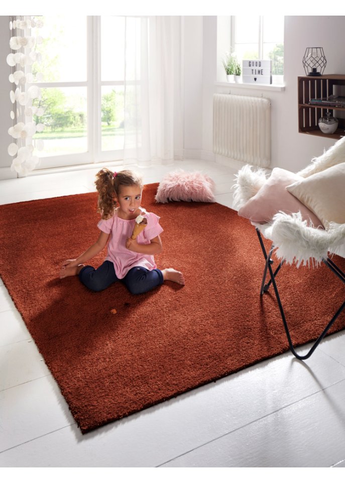Waschbarer Teppich mit weichem Flor