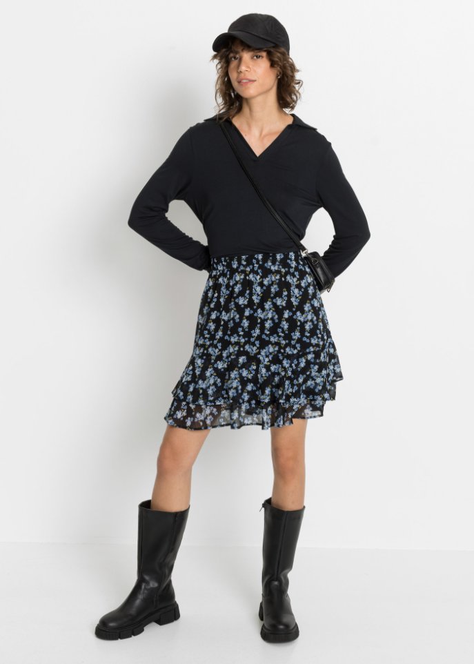 Minirock mit recyceltem Polyester