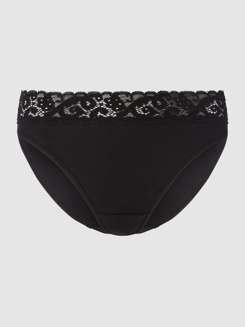 Slip aus Baumwolle mit Spitze Modell Moments in schwarz