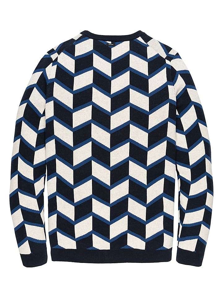 Vanguard Pullover in Dunkelblau/ Weiß günstig kaufen XXL