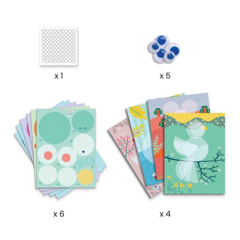 Pochette animaux Ronds et ronds Créer avec du papier Djeco