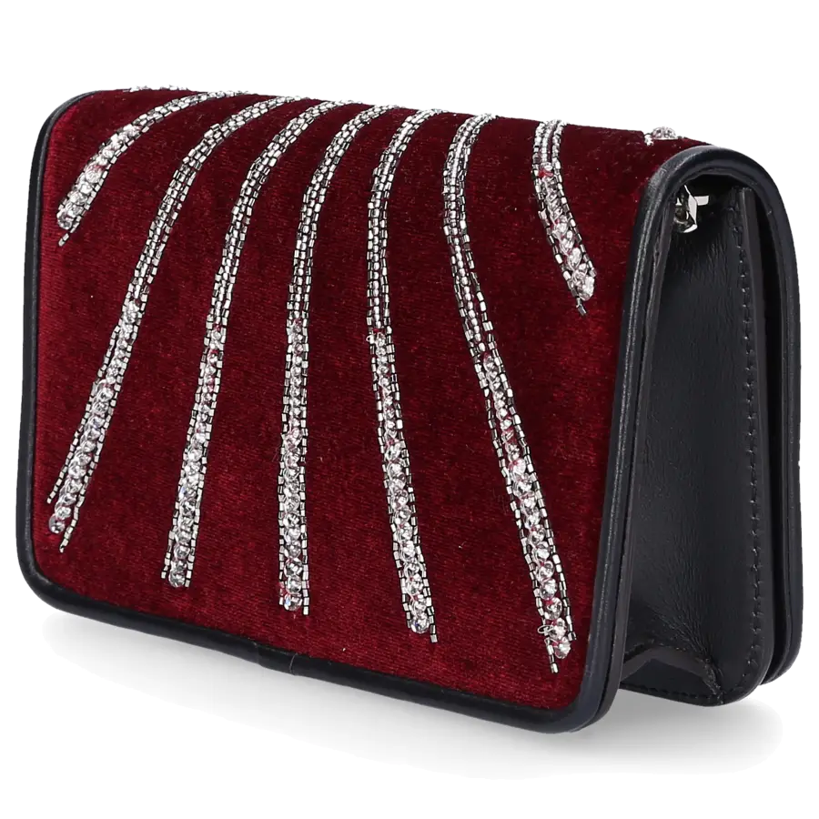 Les Petit Joueurs - Handtasche GINNY Samt - rot