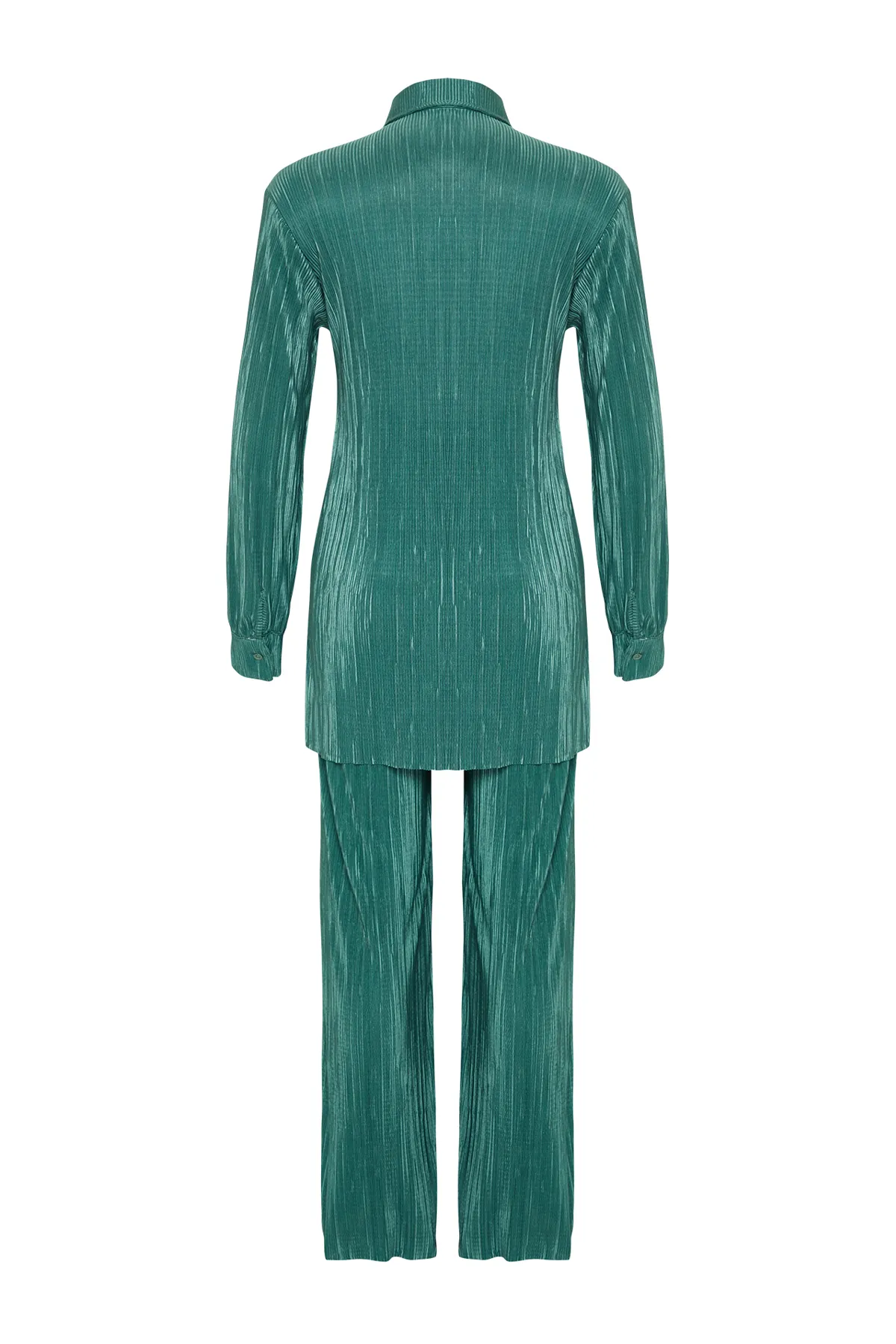 Trendyol Modest  Khakifarbenes Set aus gestricktem Oberteil und Unterteil in Wickeloptik TCTSS24US00041