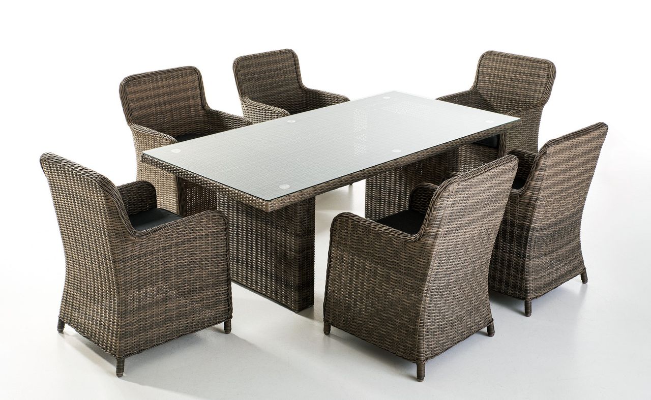 HC Garten & Freizeit Dining-Set, 13-teilig braun