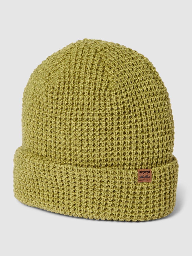 Beanie mit Label-Patch Modell 'Ala' in hellgrün