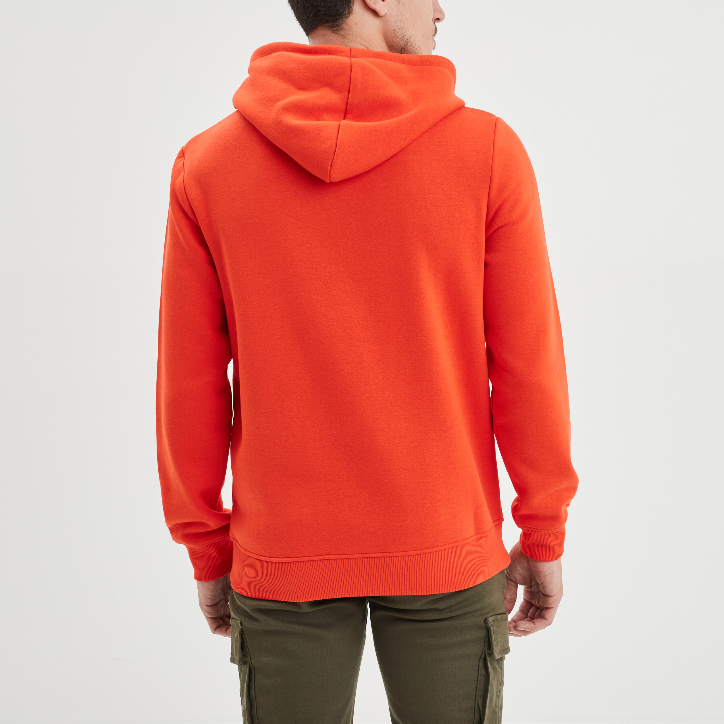 Sweat à capuche hoodie Creeks orange homme | La Halle