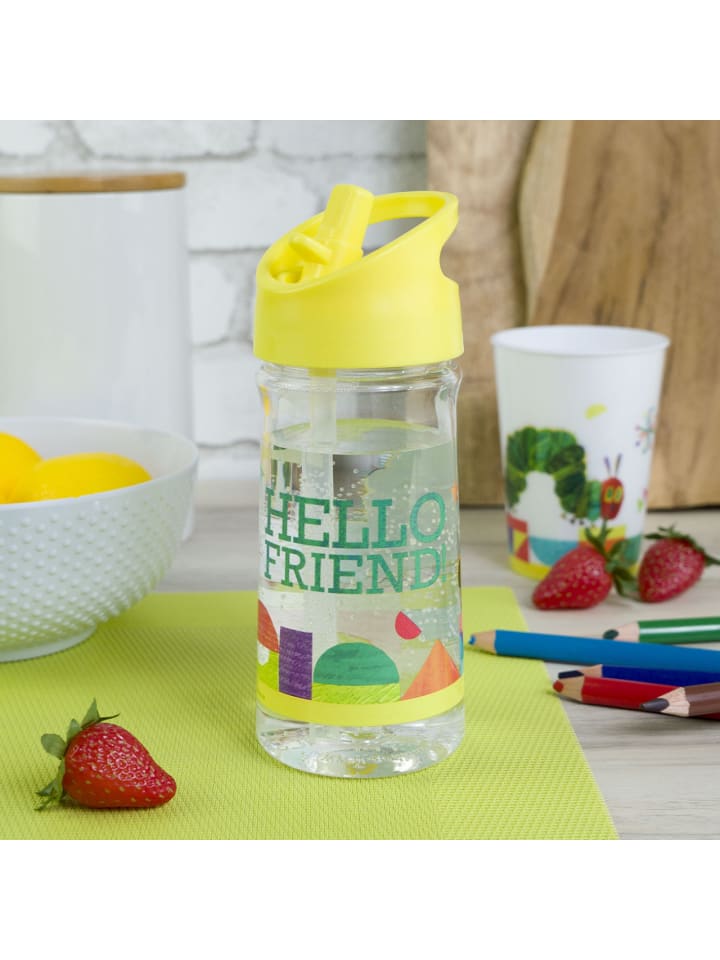 Geda Labels Trinkflasche Raupe Nimmersatt Hello Friend in Gelb - 370ml günstig kaufen onesize