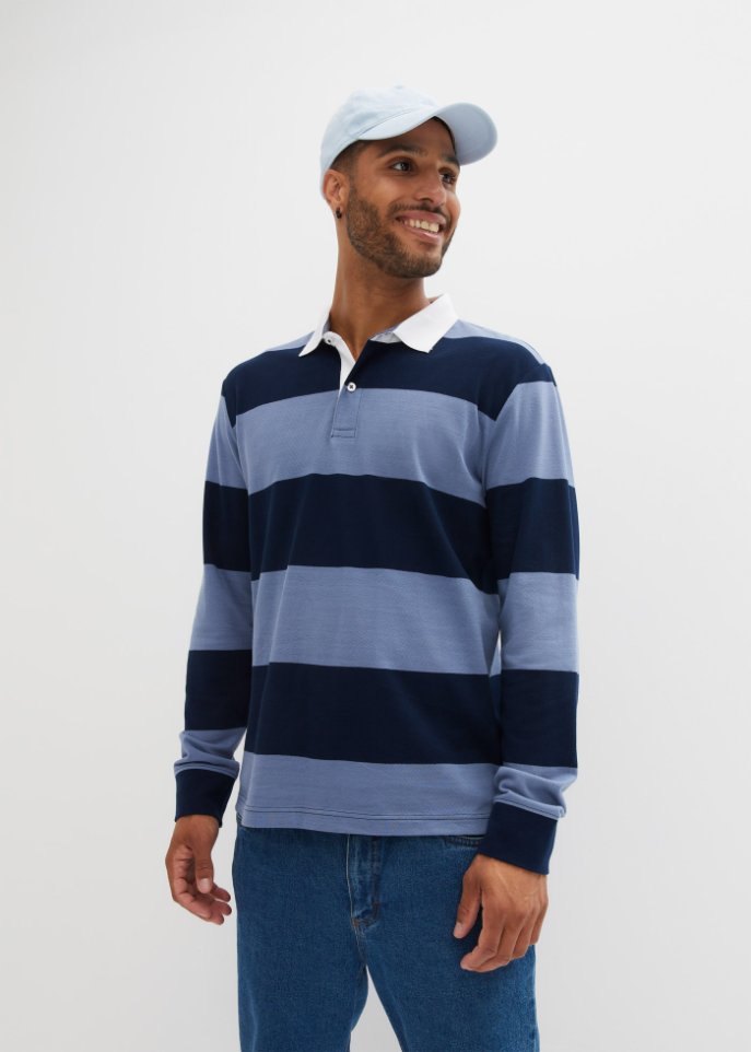 Rugby-Poloshirt, Langarm