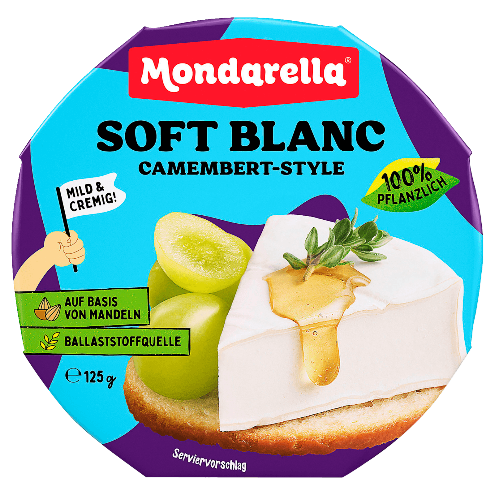 Mondarella Soft White vegan 125g