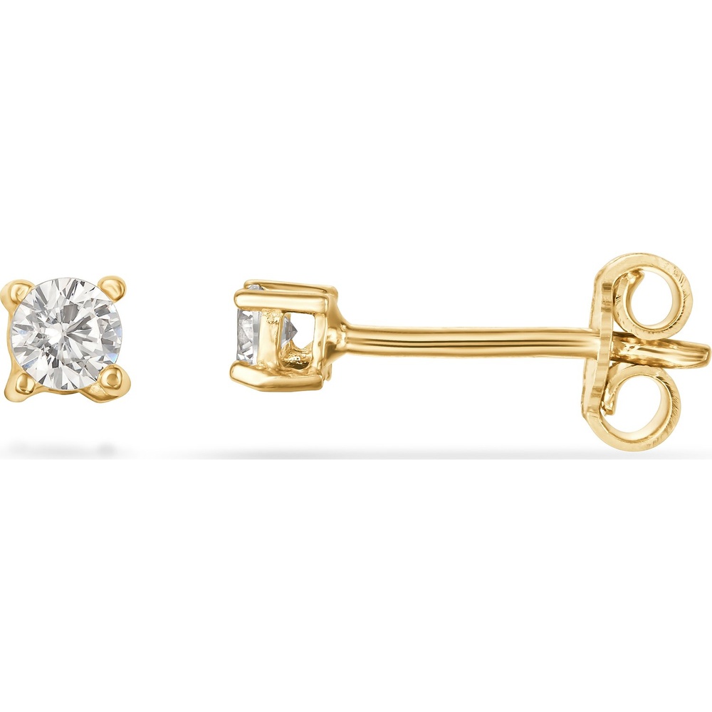 FAVS Boucles d'oreilles à fermoir à poussette 585 Or jaune Boucles d'oreilles