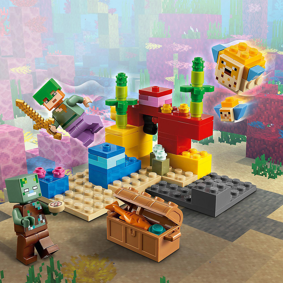 LEGO® Minecraft 21164 Das Korallenriff