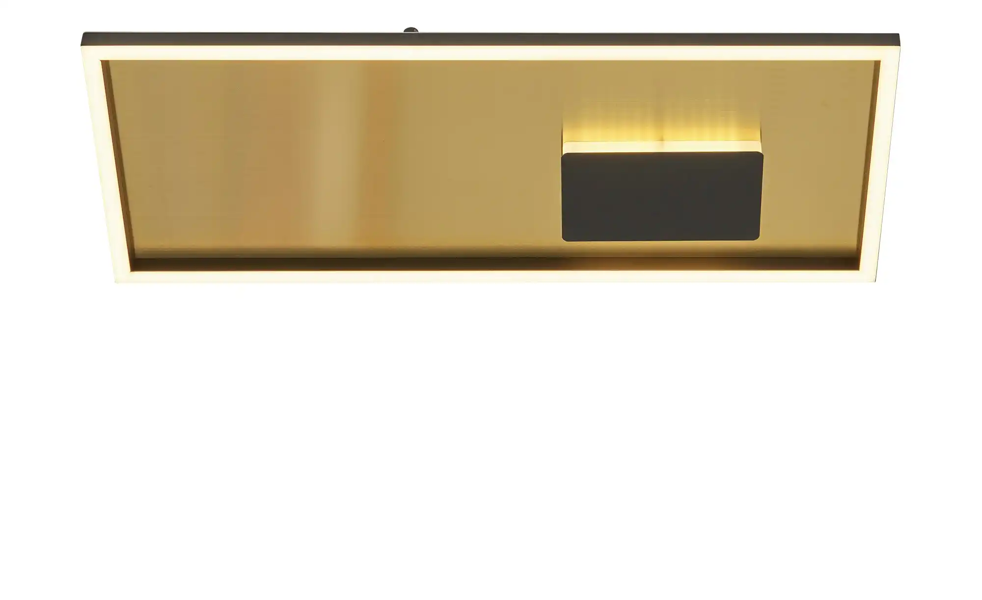 KHG LED-Deckenleuchte, schwarz/goldfarben rechtecki
